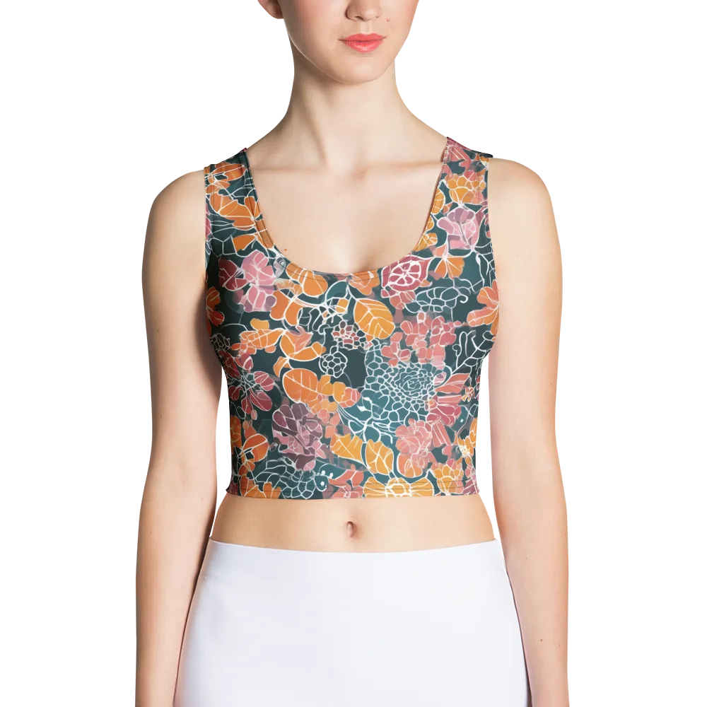 Tidal Garden on Crop Top — Front