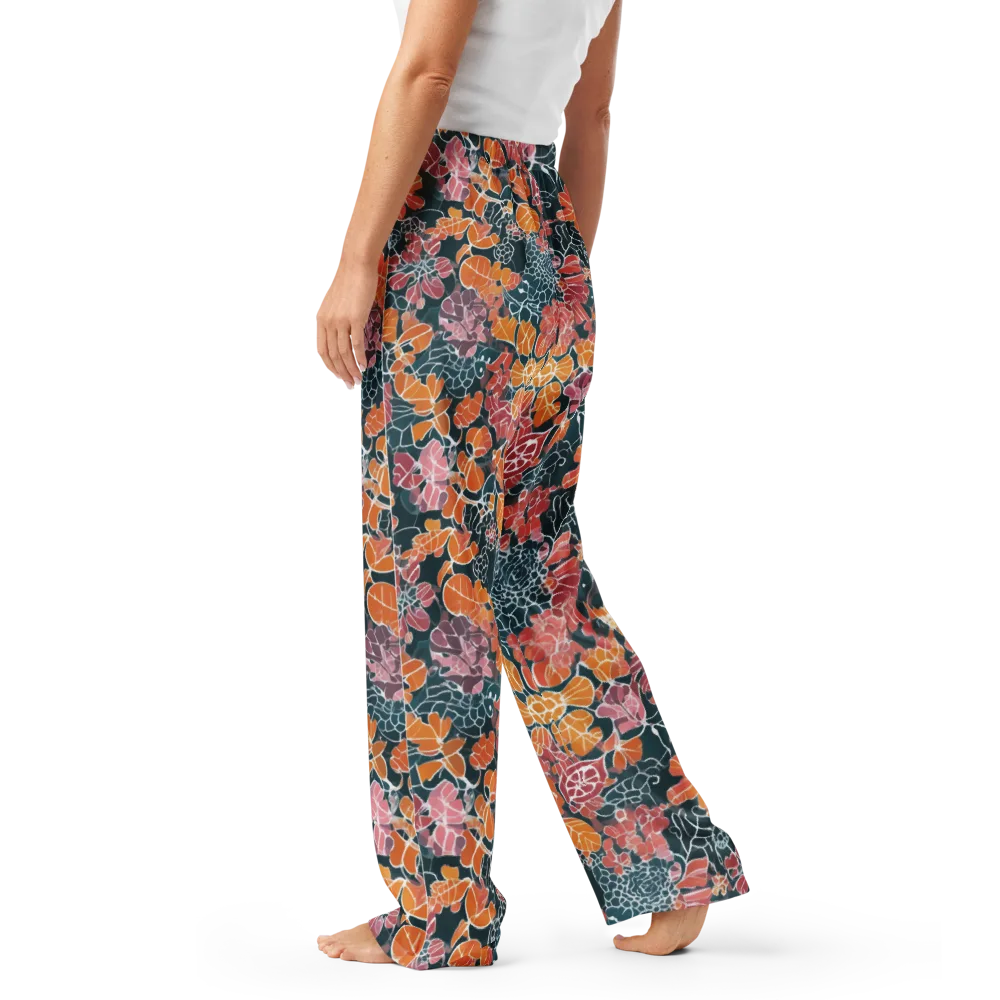 Tidal Garden on Women's Pajama Pants — Left