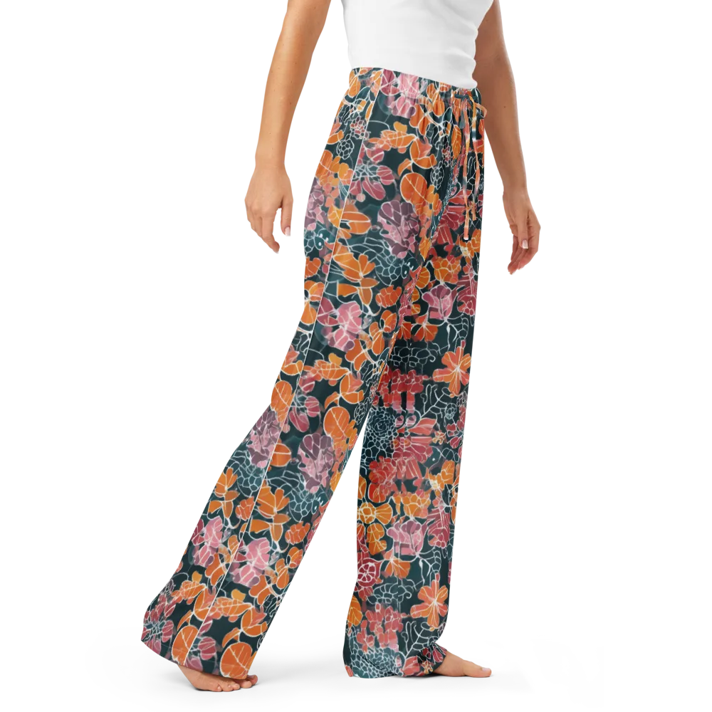 Tidal Garden on Women's Pajama Pants — Right Front