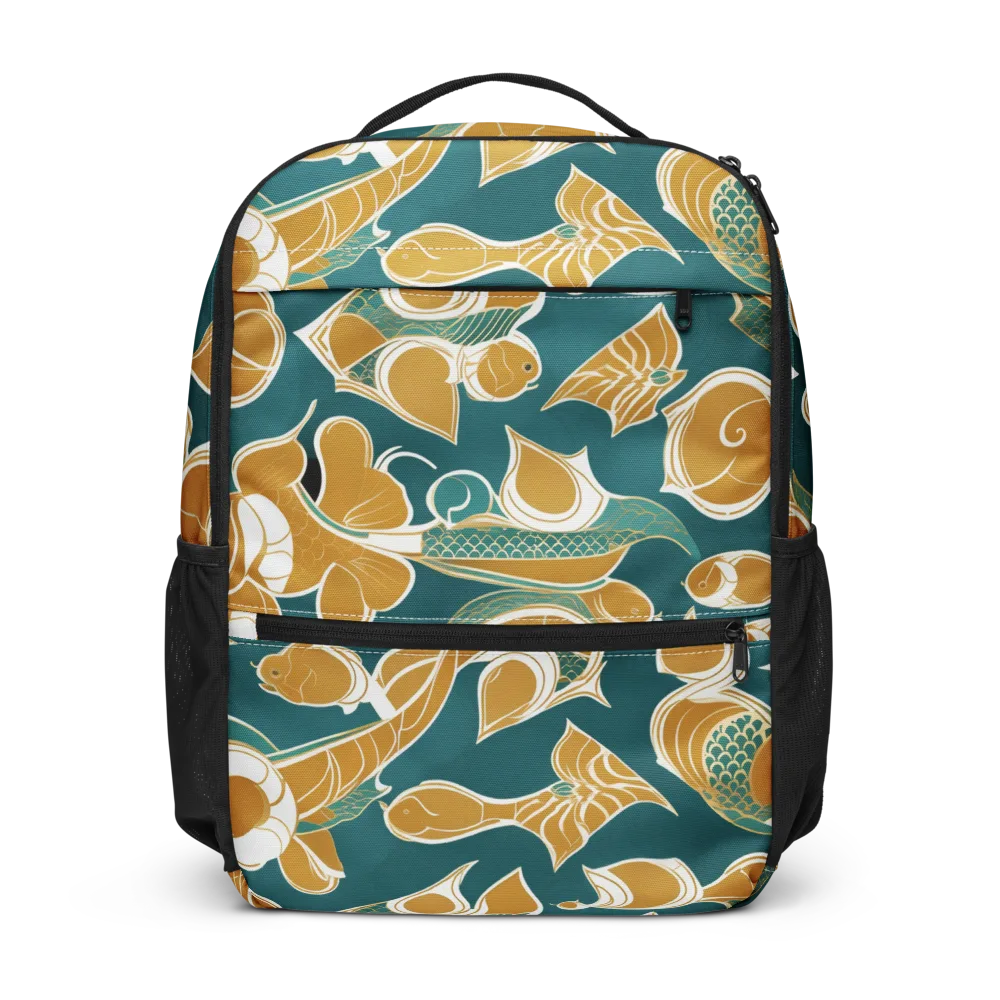 Gilded Koi Current on Utility Backpack — Front