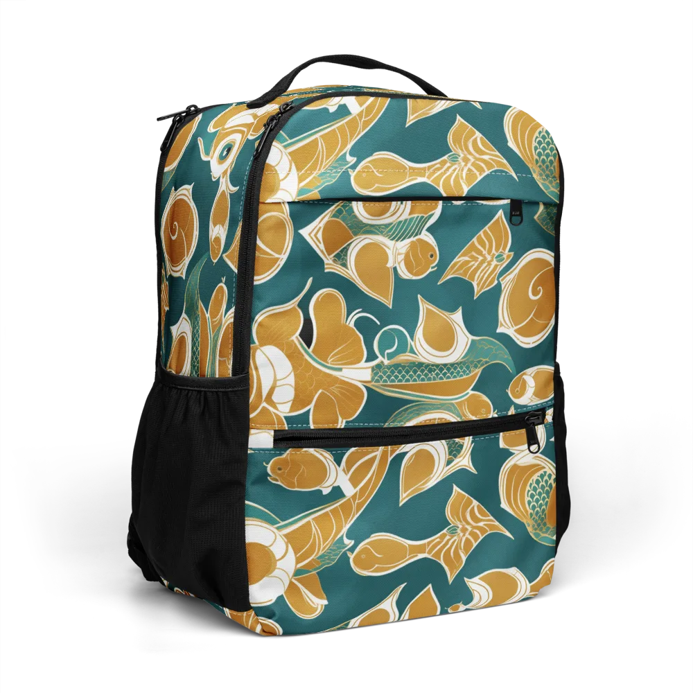 Gilded Koi Current on Utility Backpack — Right Front