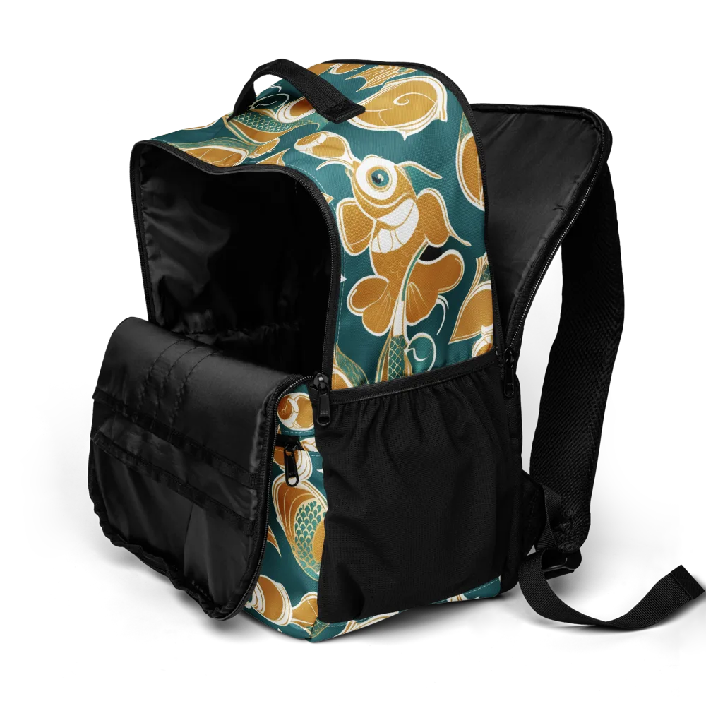 Gilded Koi Current on Utility Backpack — Product details 2