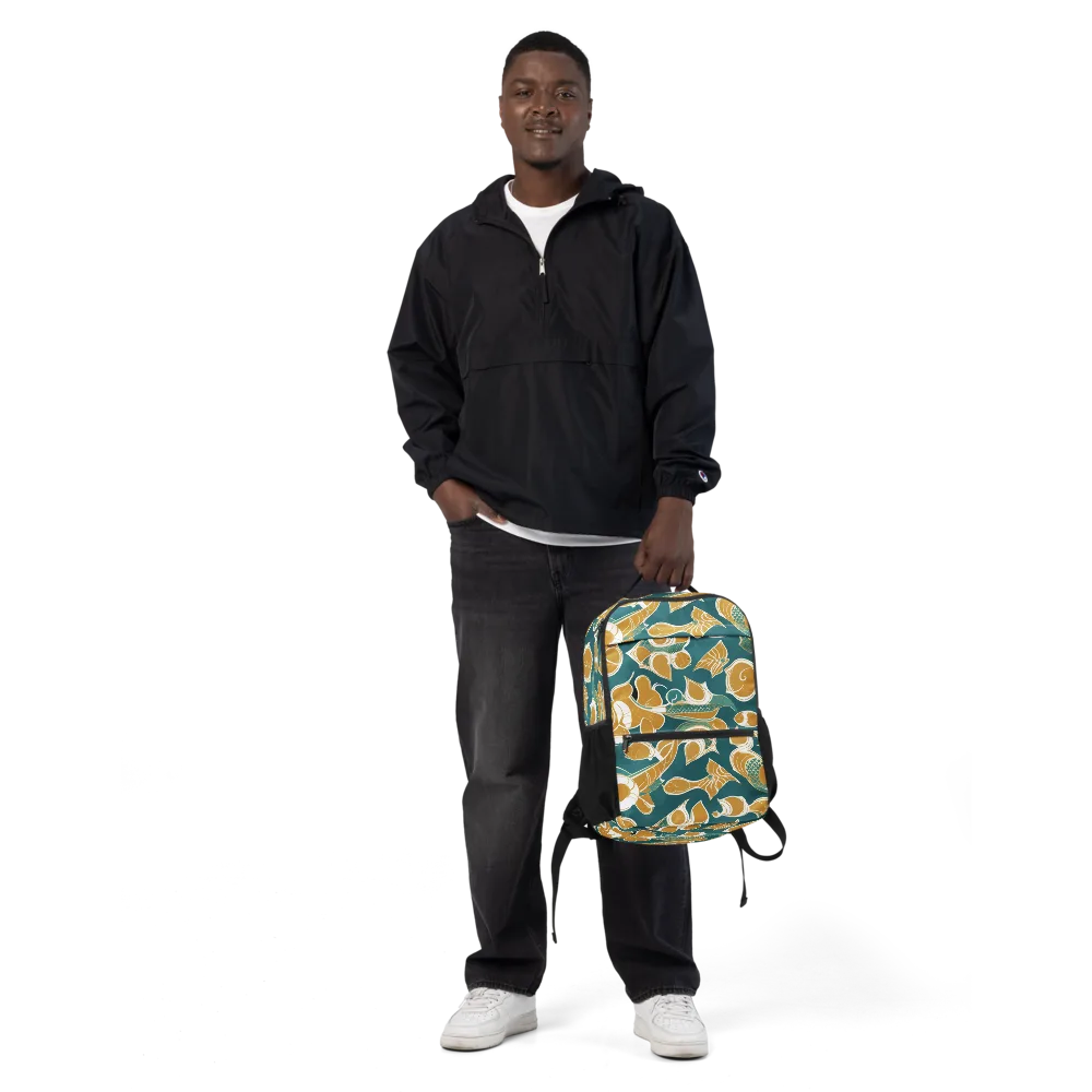 Gilded Koi Current on Utility Backpack — Front