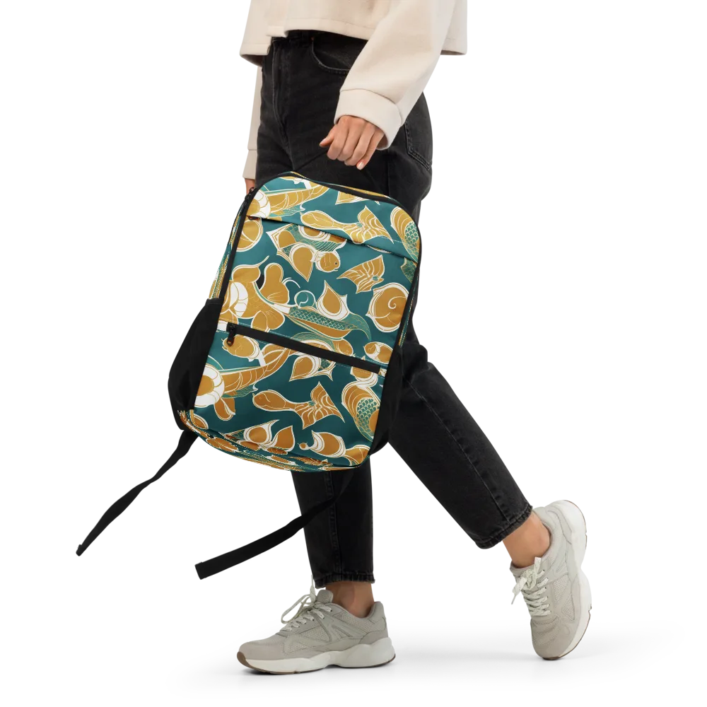 Gilded Koi Current on Utility Backpack — Front