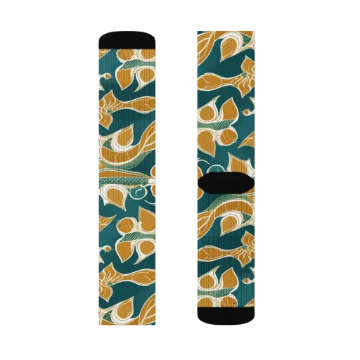 Gilded Koi Current on a Socks