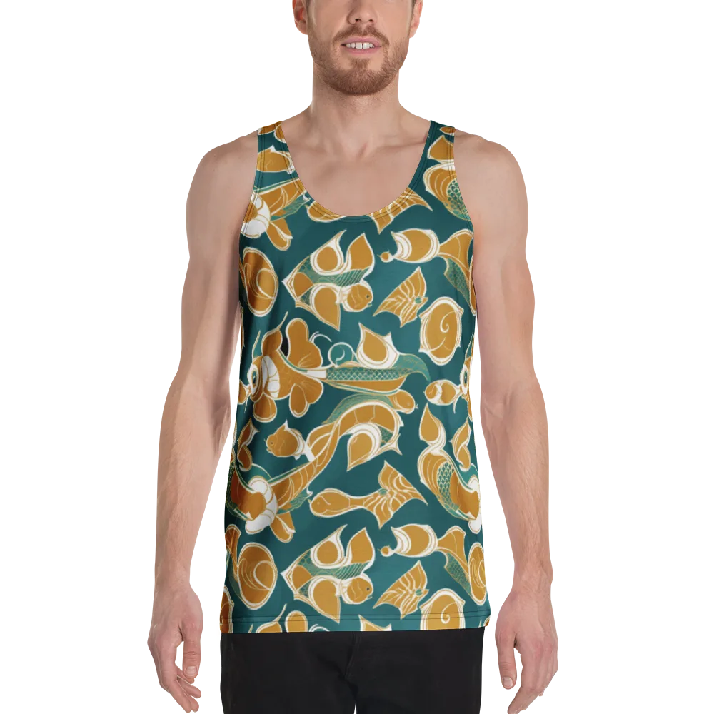 Gilded Koi Current on Men's Tank Top — Front
