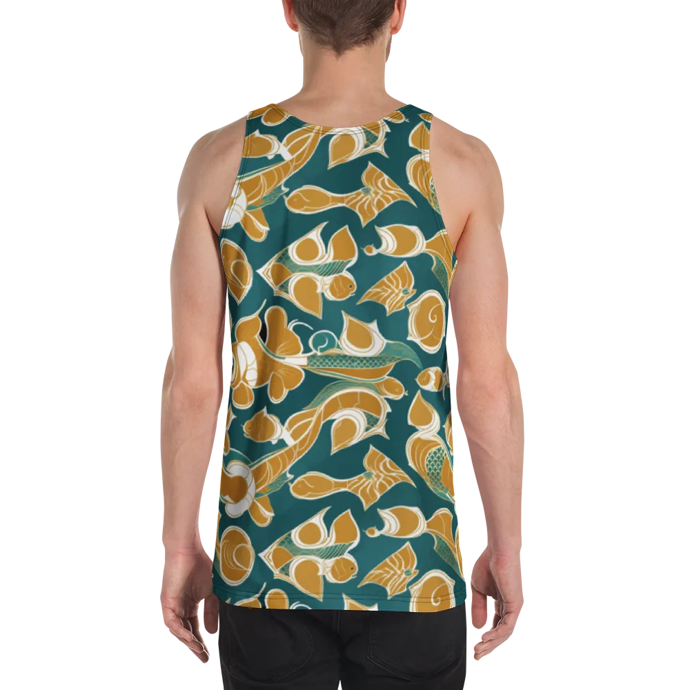 Gilded Koi Current on Men's Tank Top — Back