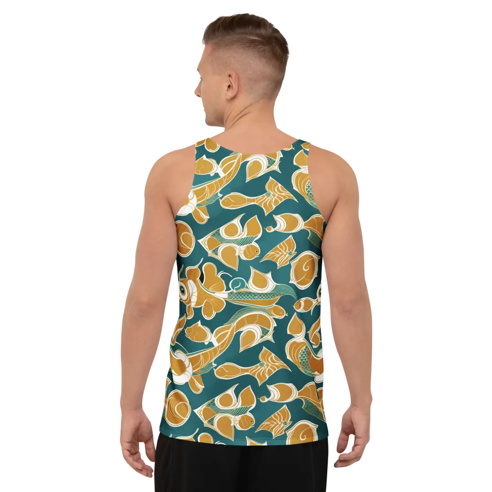 Gilded Koi Current on Men's Tank Top — Back