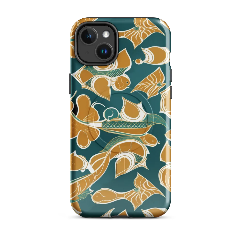 Gilded Koi Current on MagSafe Tough Case for iPhone® — Front