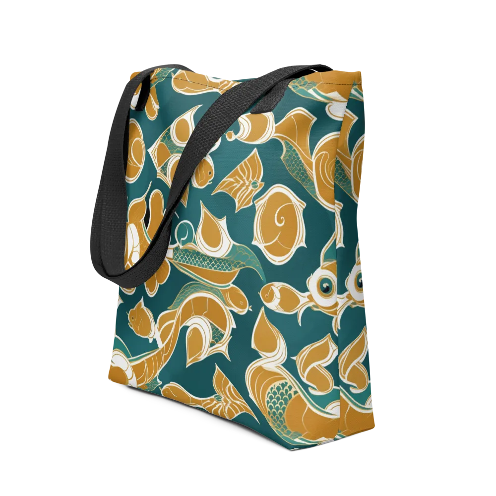 Gilded Koi Current on Tote Bag — Front