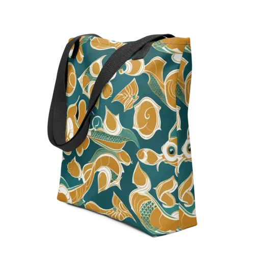 Gilded Koi Current on a Tote Bag
