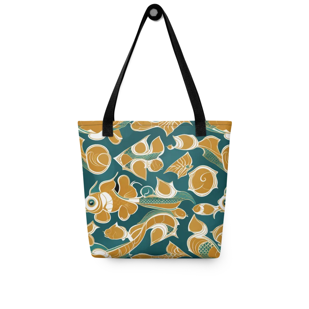 Gilded Koi Current on Tote Bag — Front