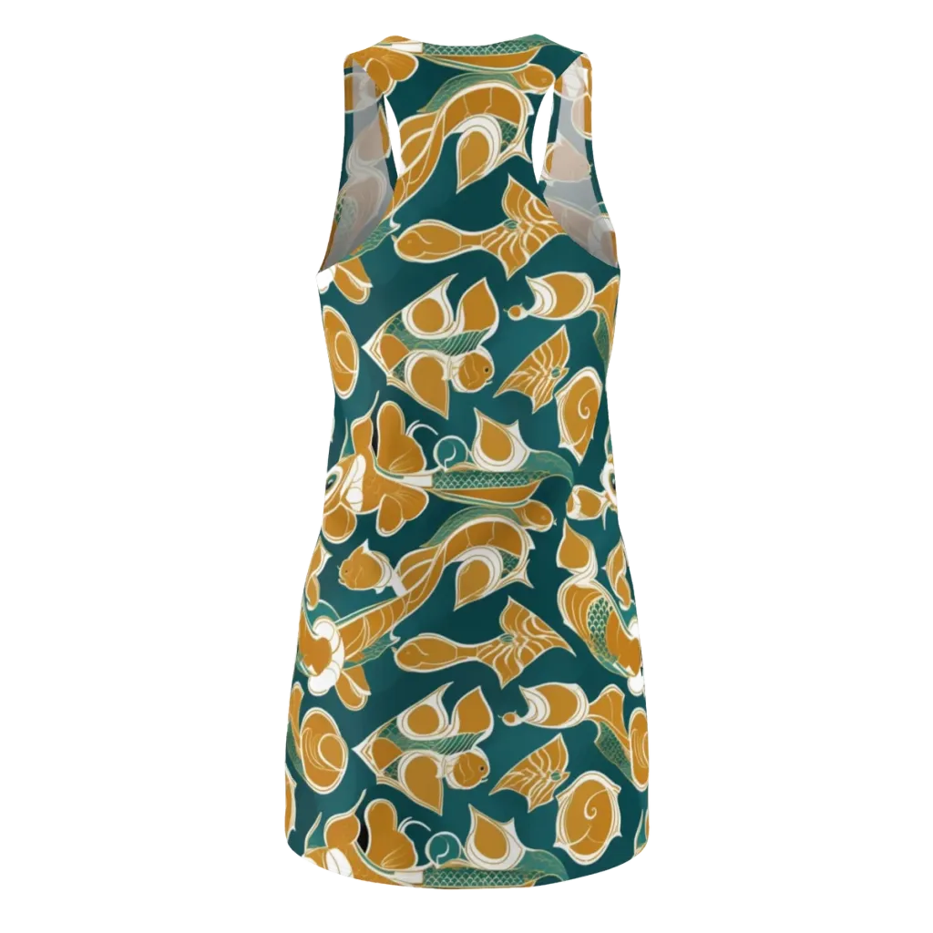 Gilded Koi Current on Racerback Dress — Back