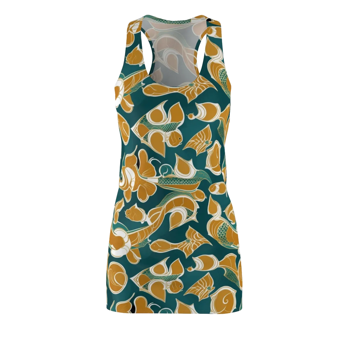 Gilded Koi Current on Racerback Dress — Front