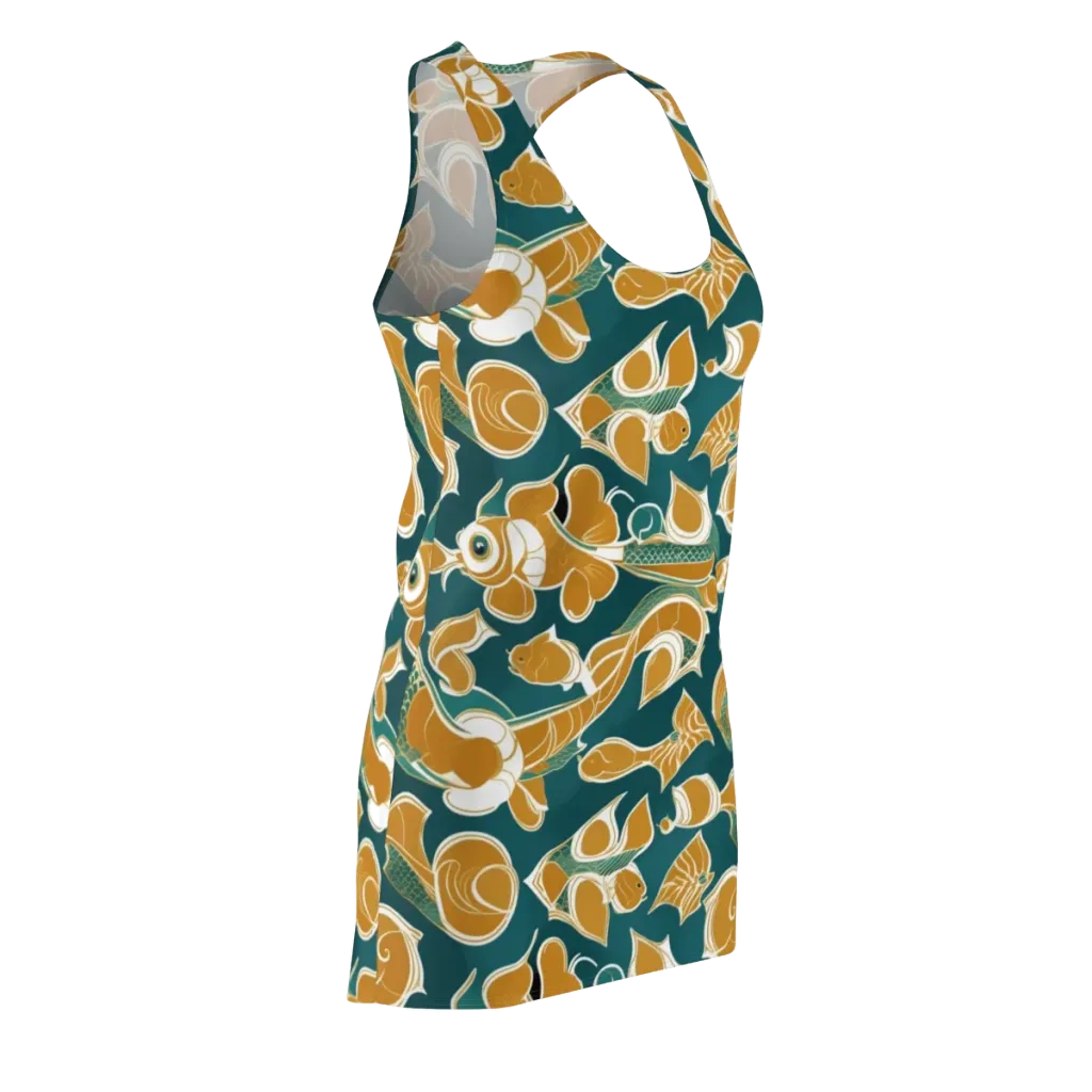 Gilded Koi Current on Racerback Dress — Front Side