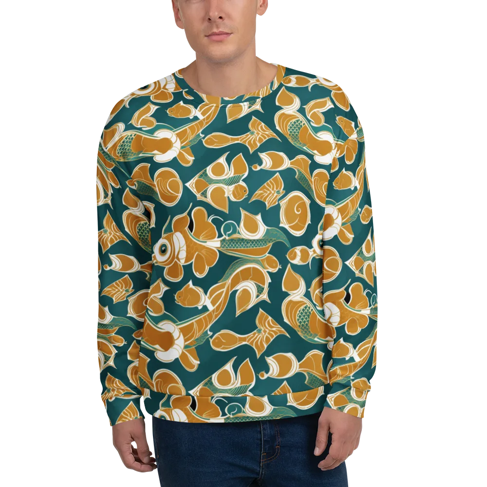 Gilded Koi Current on Sweatshirt — Front