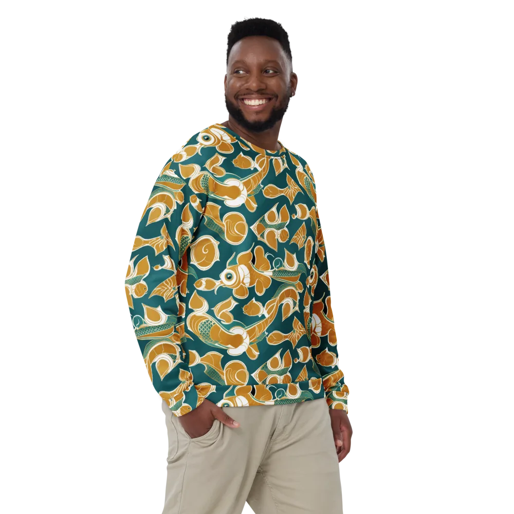 Gilded Koi Current on Sweatshirt — Front