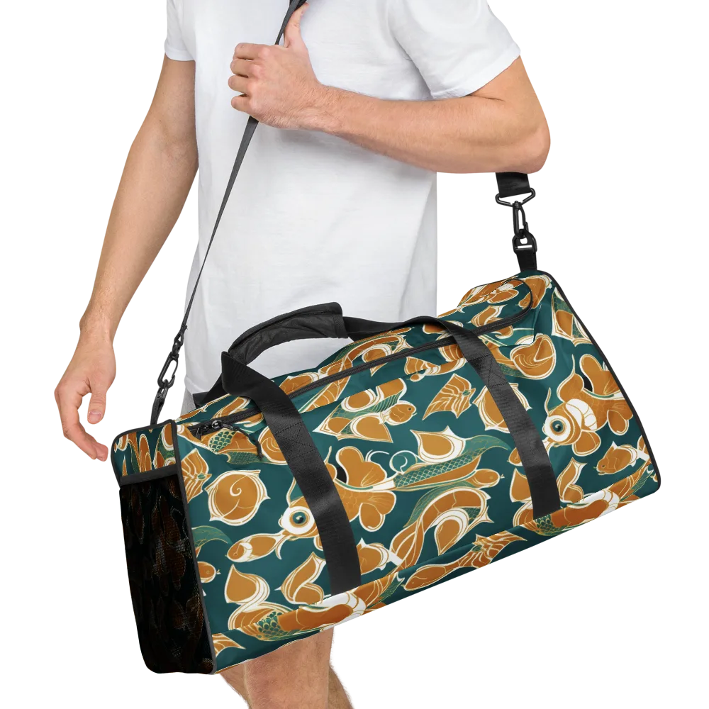 Gilded Koi Current on Duffle Bag — Right Front