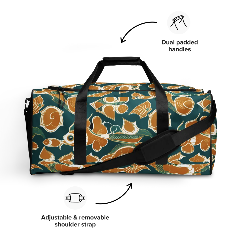 Gilded Koi Current on Duffle Bag — Front