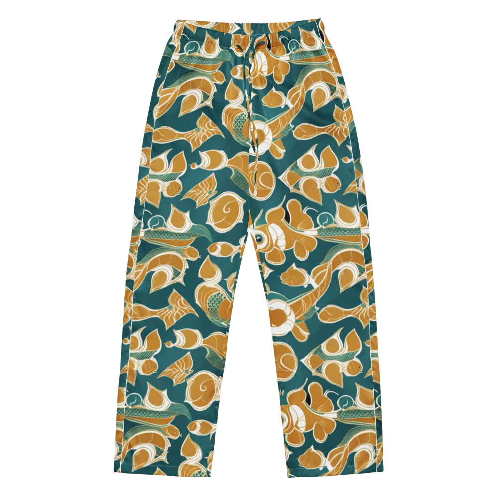 Gilded Koi Current on Women's Pajama Pants — Front