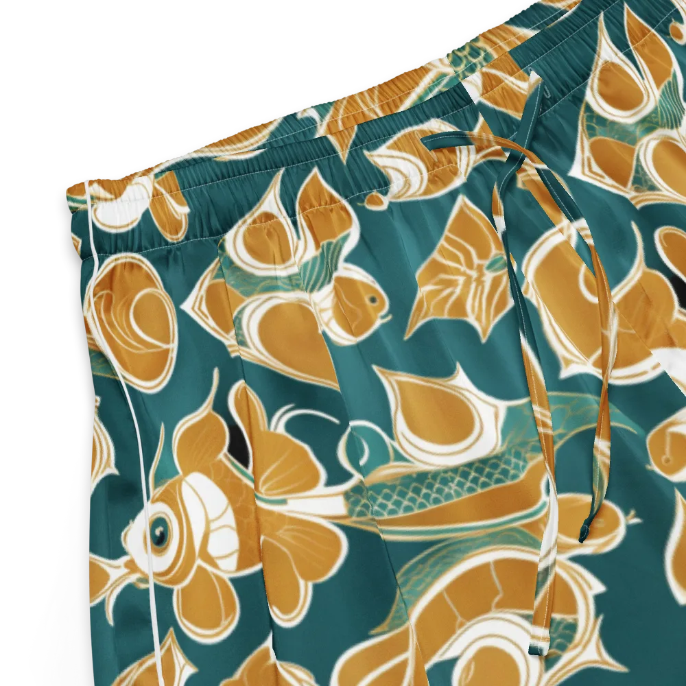 Gilded Koi Current on Women's Pajama Shorts — Product details