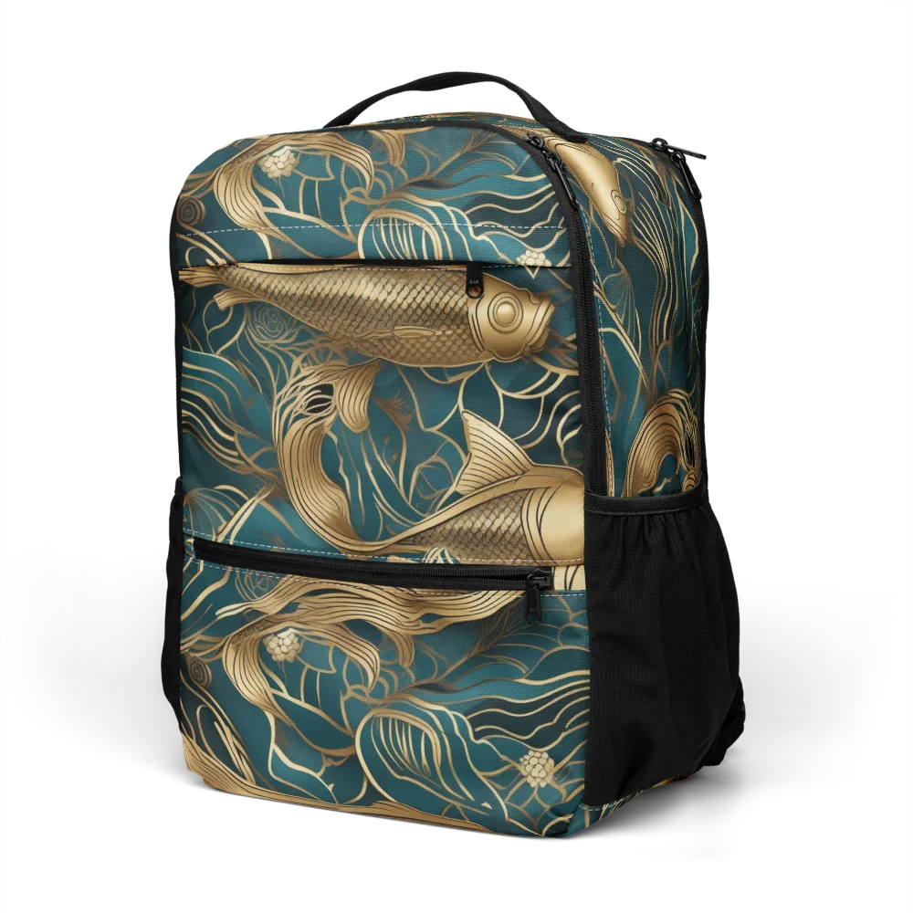 Teal Tide on Utility Backpack — Left Front