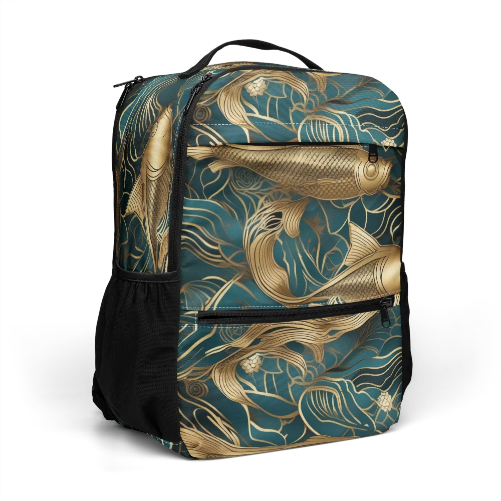 Teal Tide on Utility Backpack — Right Front