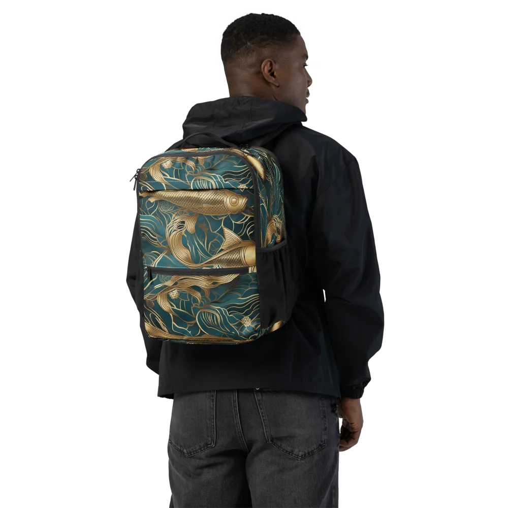 Teal Tide on Utility Backpack — Back