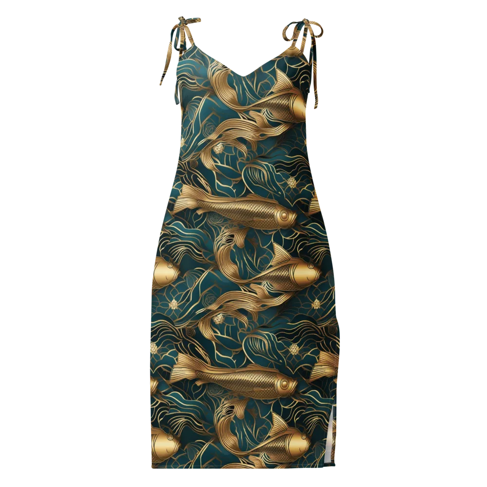 Teal Tide on Slip Dress — Front