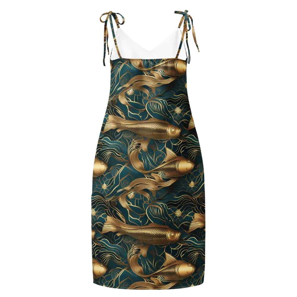 Teal Tide on Slip Dress — Back