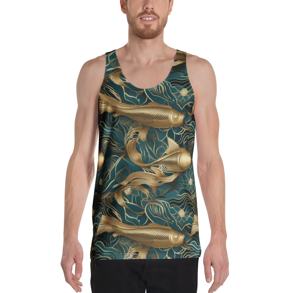 Teal Tide on Men's Tank Top — Front