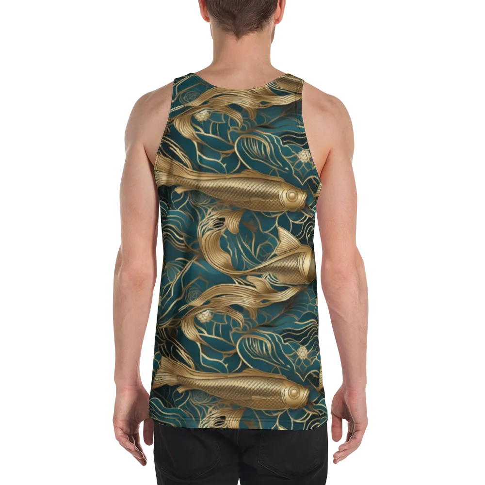 Teal Tide on Men's Tank Top — Back