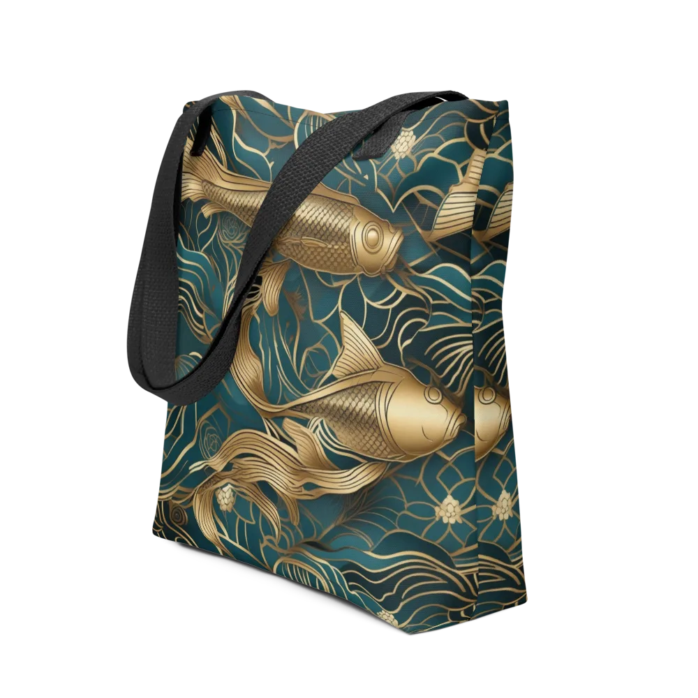 Teal Tide on Tote Bag — Front