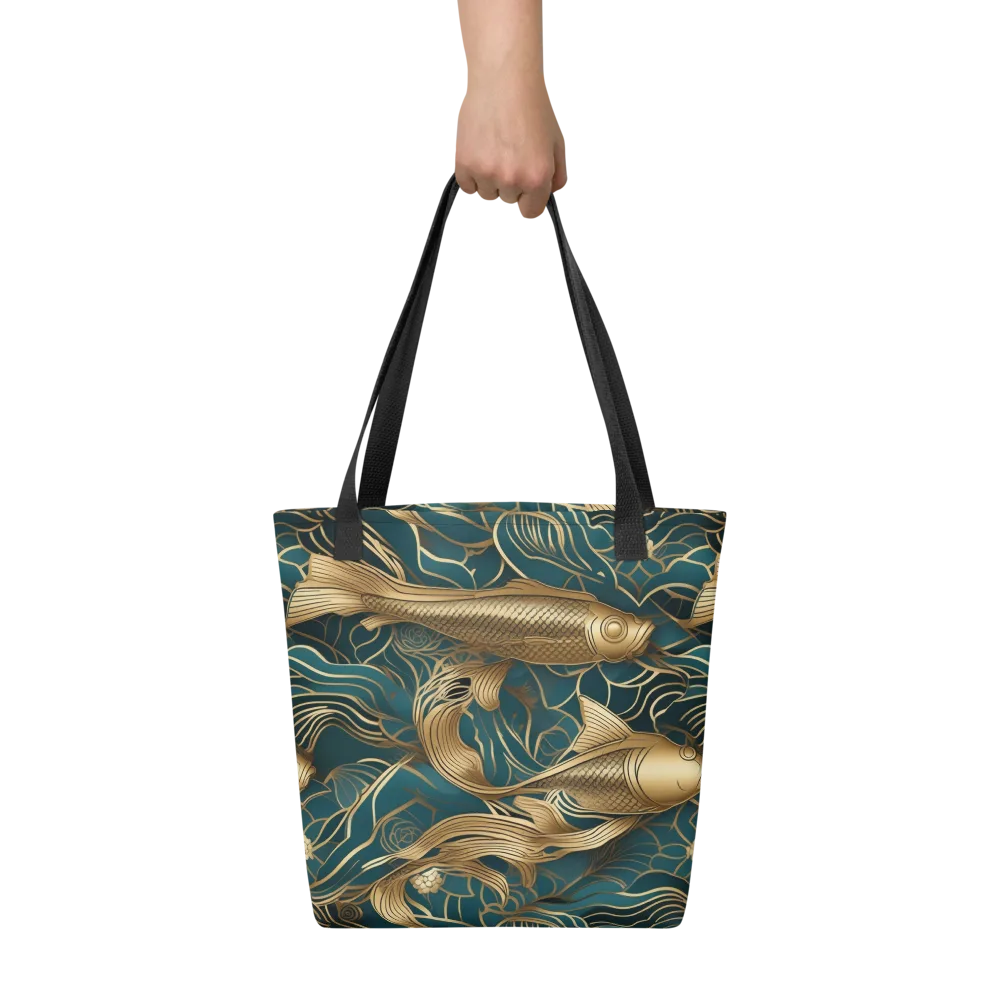 Teal Tide on Tote Bag — Front
