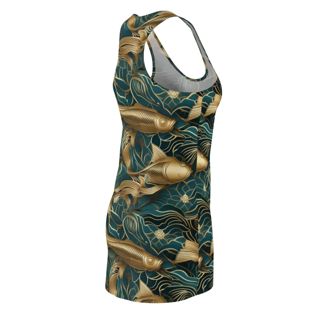 Teal Tide on Racerback Dress — Back Side
