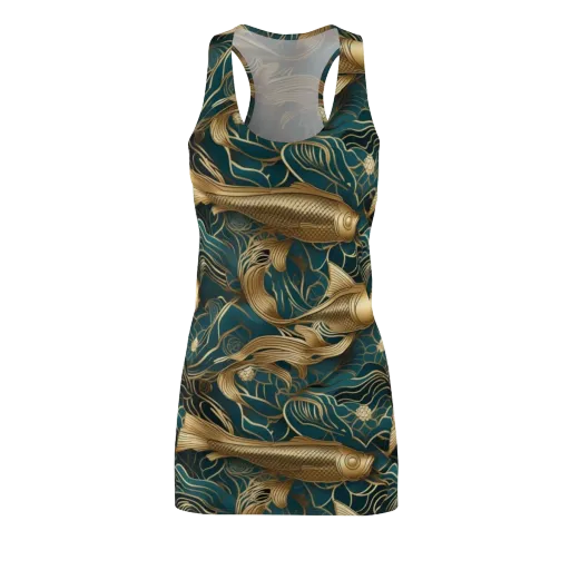 Teal Tide on a Racerback Dress