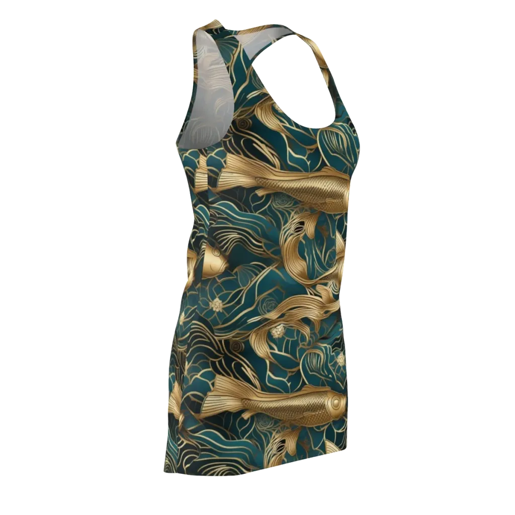 Teal Tide on Racerback Dress — Front Side