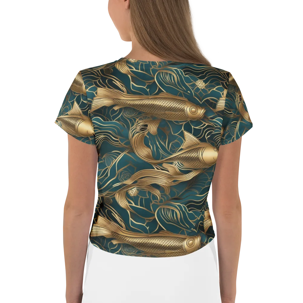 Teal Tide on Crop Tee — Back