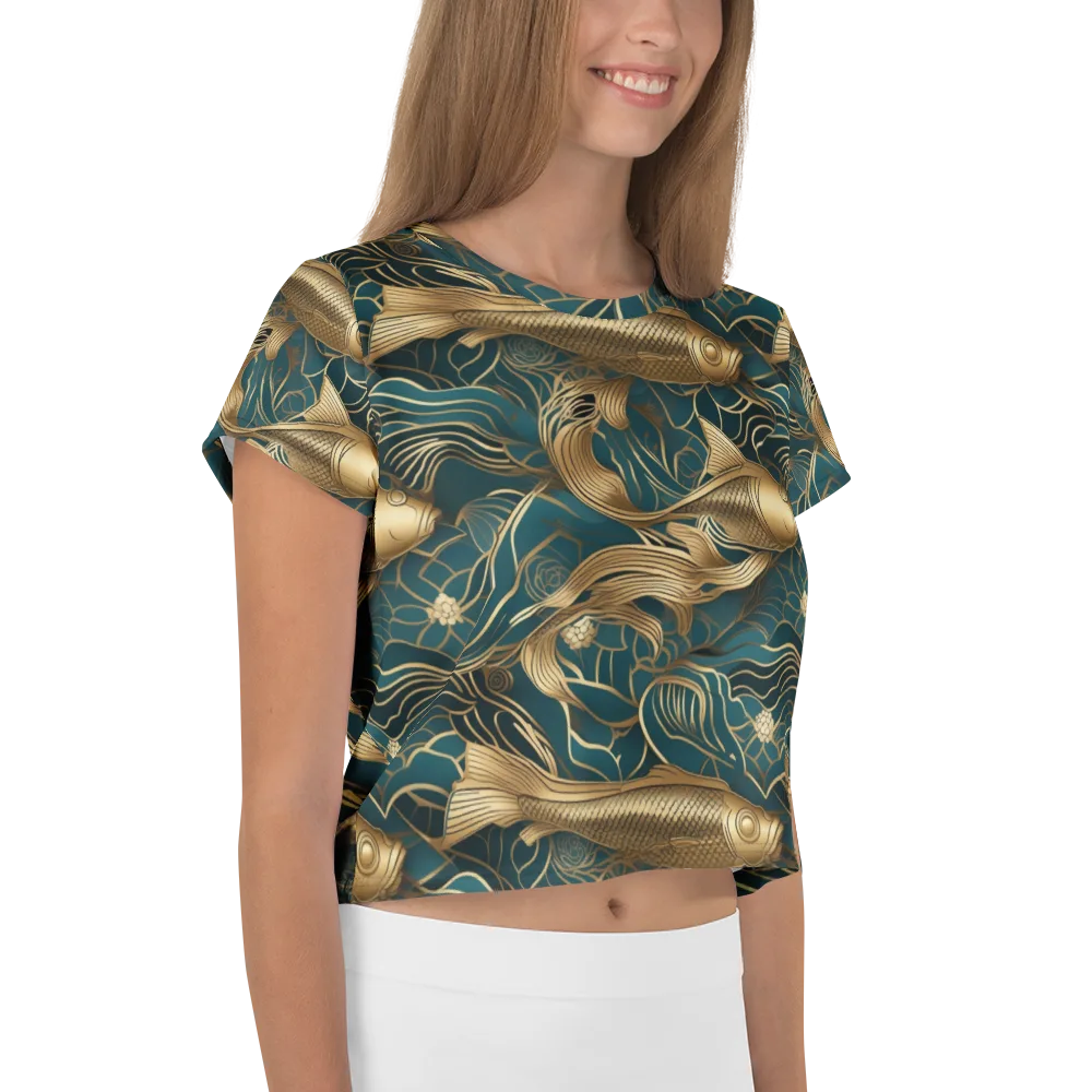 Teal Tide on Crop Tee — Right