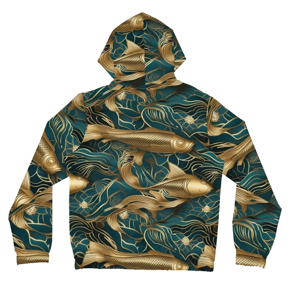 Teal Tide on Women's Full-Zip Hoodie — Back