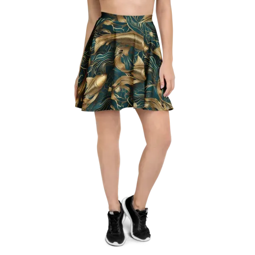 Teal Tide on a Skater Skirt