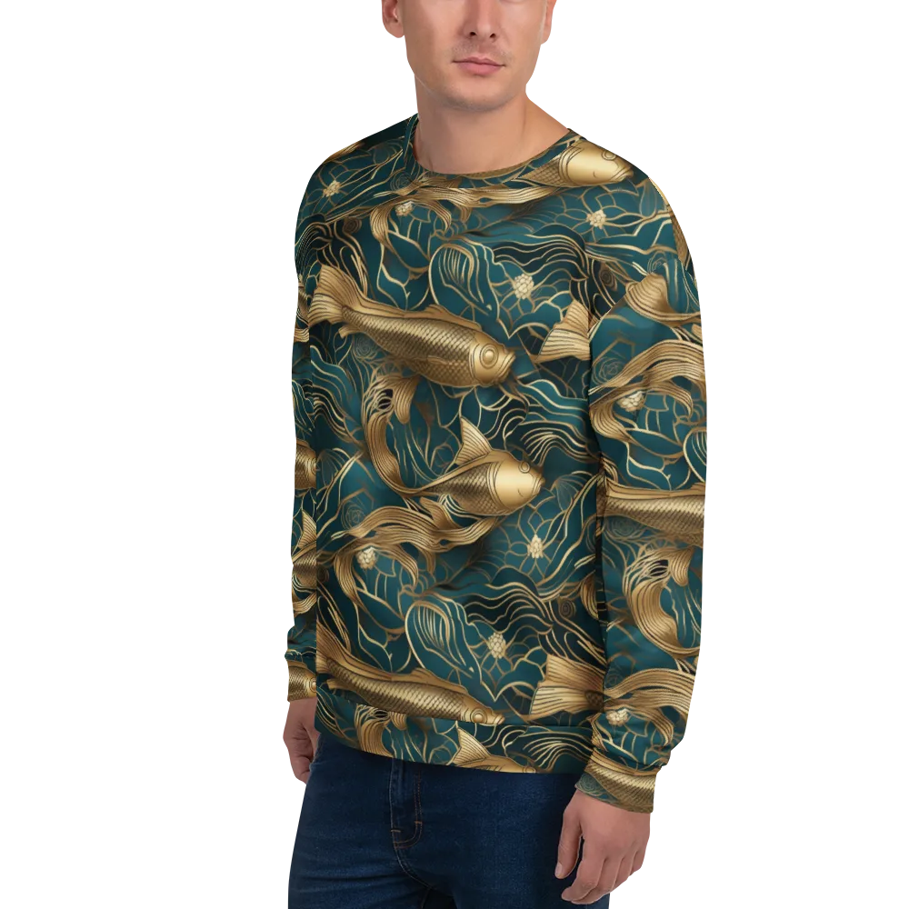 Teal Tide on Sweatshirt — Left Front
