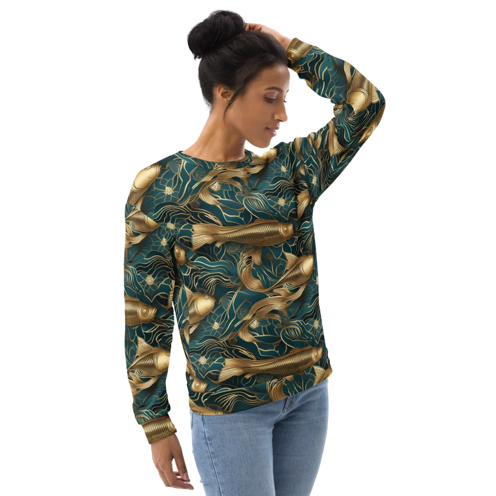 Teal Tide on Sweatshirt — Right Front