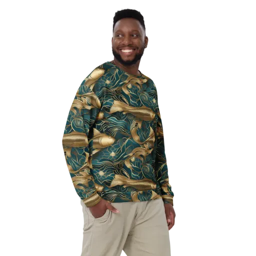Teal Tide on a Sweatshirt