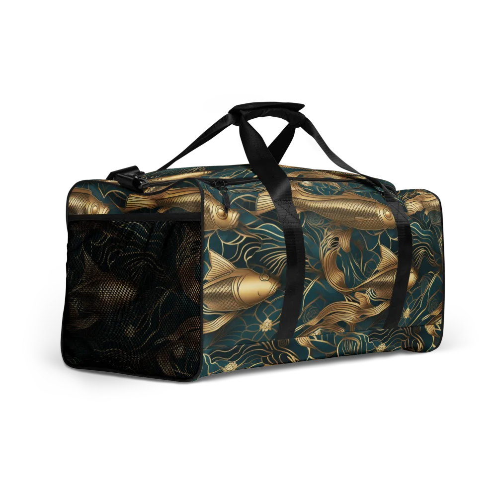 Teal Tide on Duffle Bag — Right Front