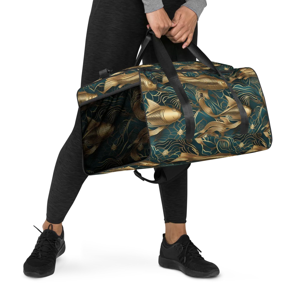 Teal Tide on Duffle Bag — Right Front