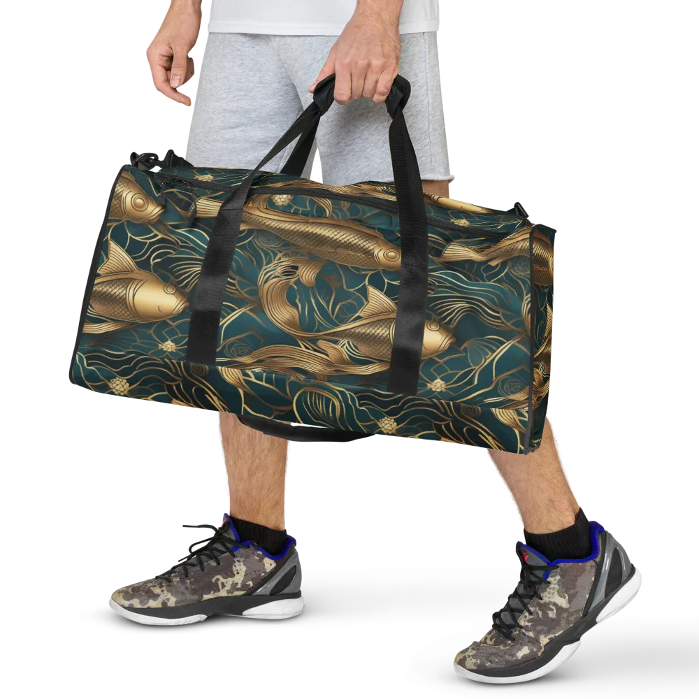Teal Tide on Duffle Bag — Front