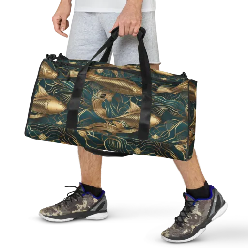 Teal Tide on a Duffle Bag