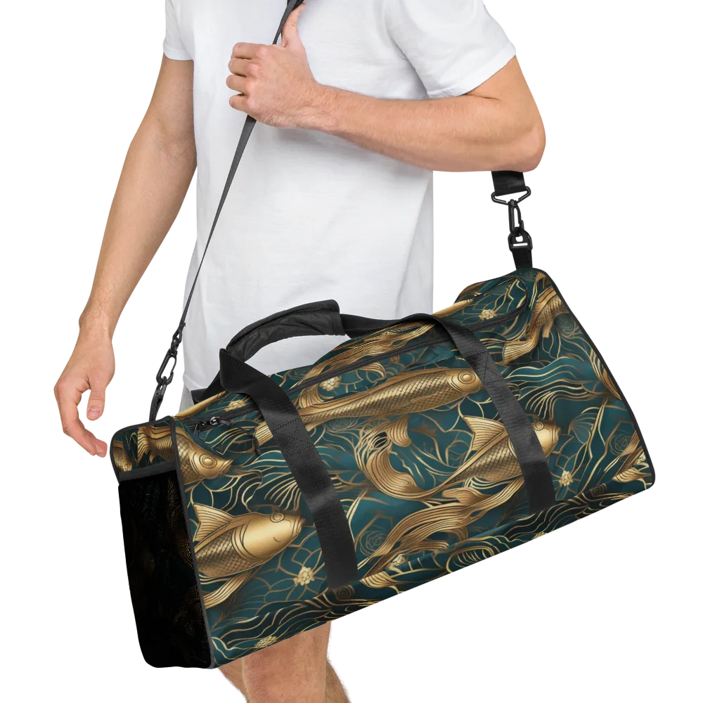 Teal Tide on Duffle Bag — Right Front