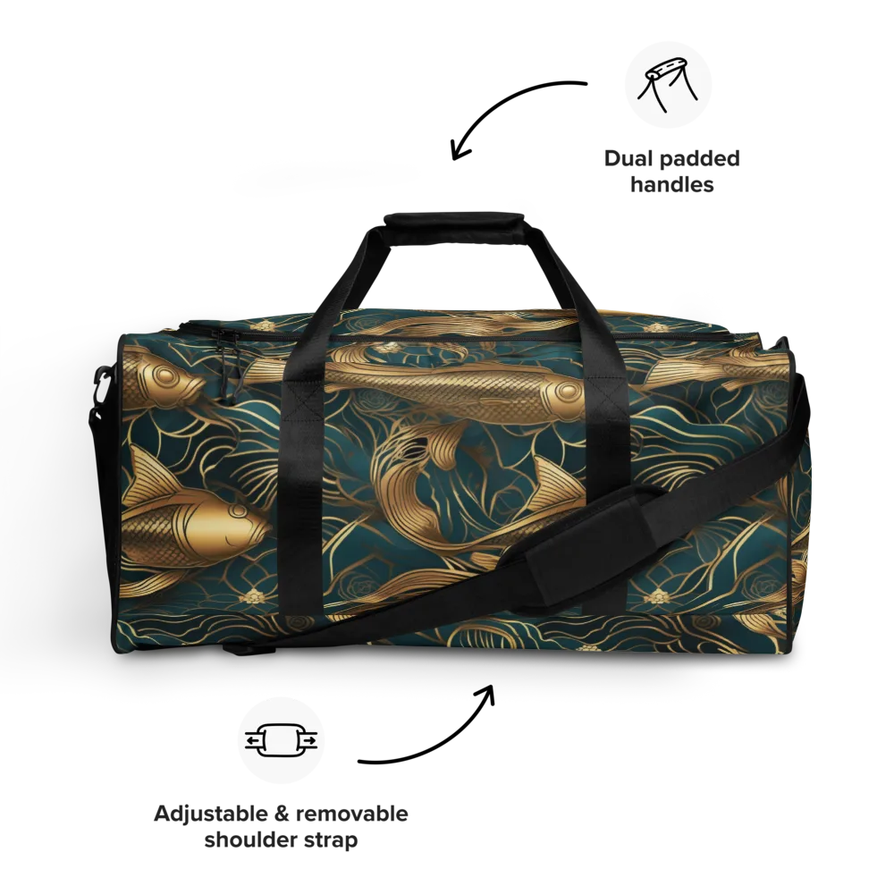 Teal Tide on Duffle Bag — Front